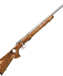 Savage 93R17 BTVSS 17 HMR Satin Stainless/Brown Laminate Bolt Action Rifle - 21in