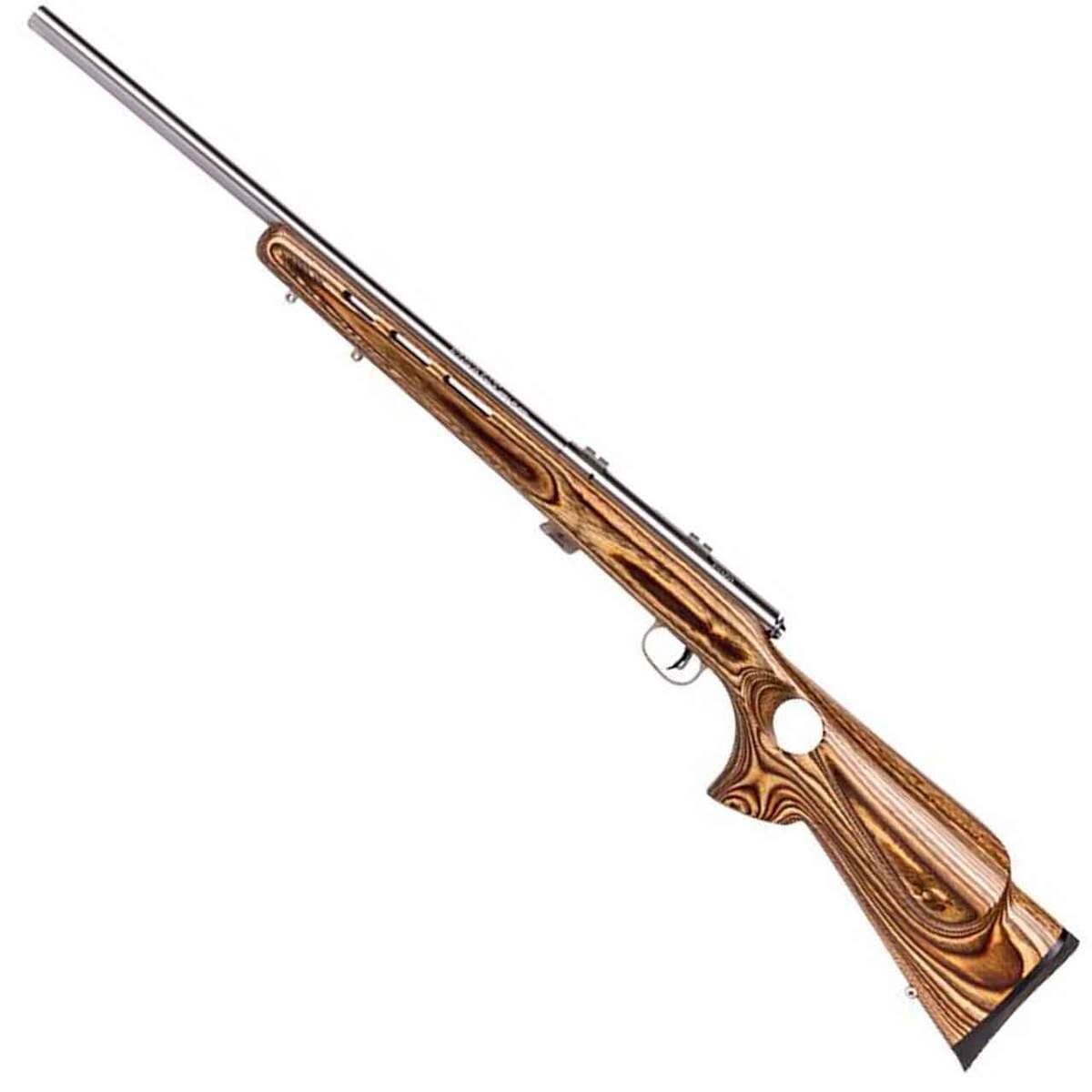 Savage Mark II BTVS 22 Long Rifle Satin Stainless Natural Brown Bolt Action Rifle - 21in 1 A39 result 2